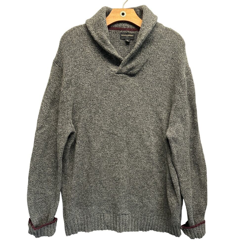 Banana Republic Grey Blue Cardigan Hoodie Size XL Men